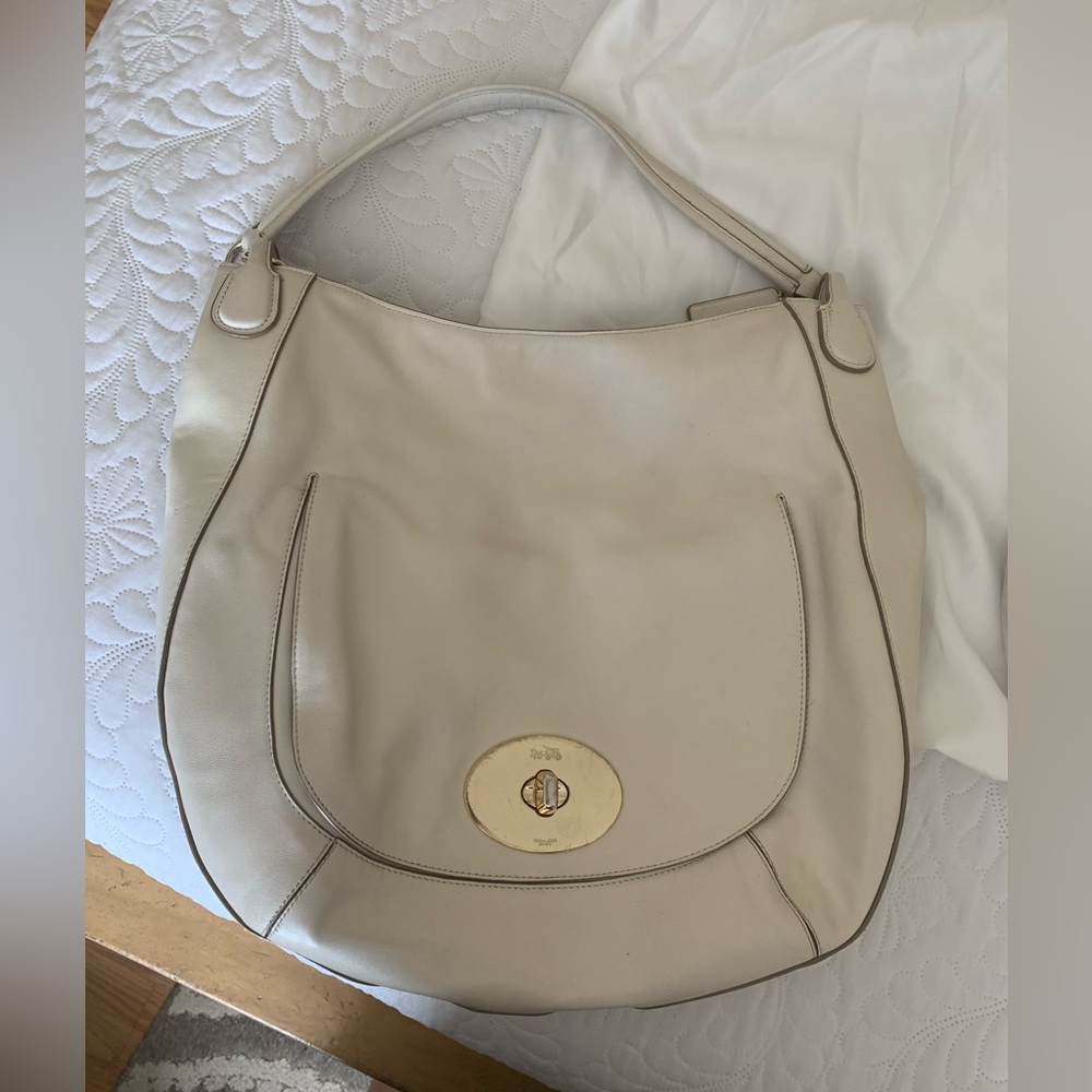 COACH Smooth Leather Circle Hobo